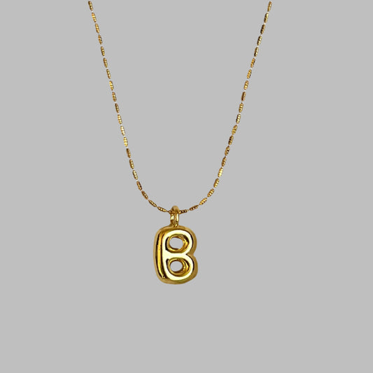 Bubble Letter Necklace - B