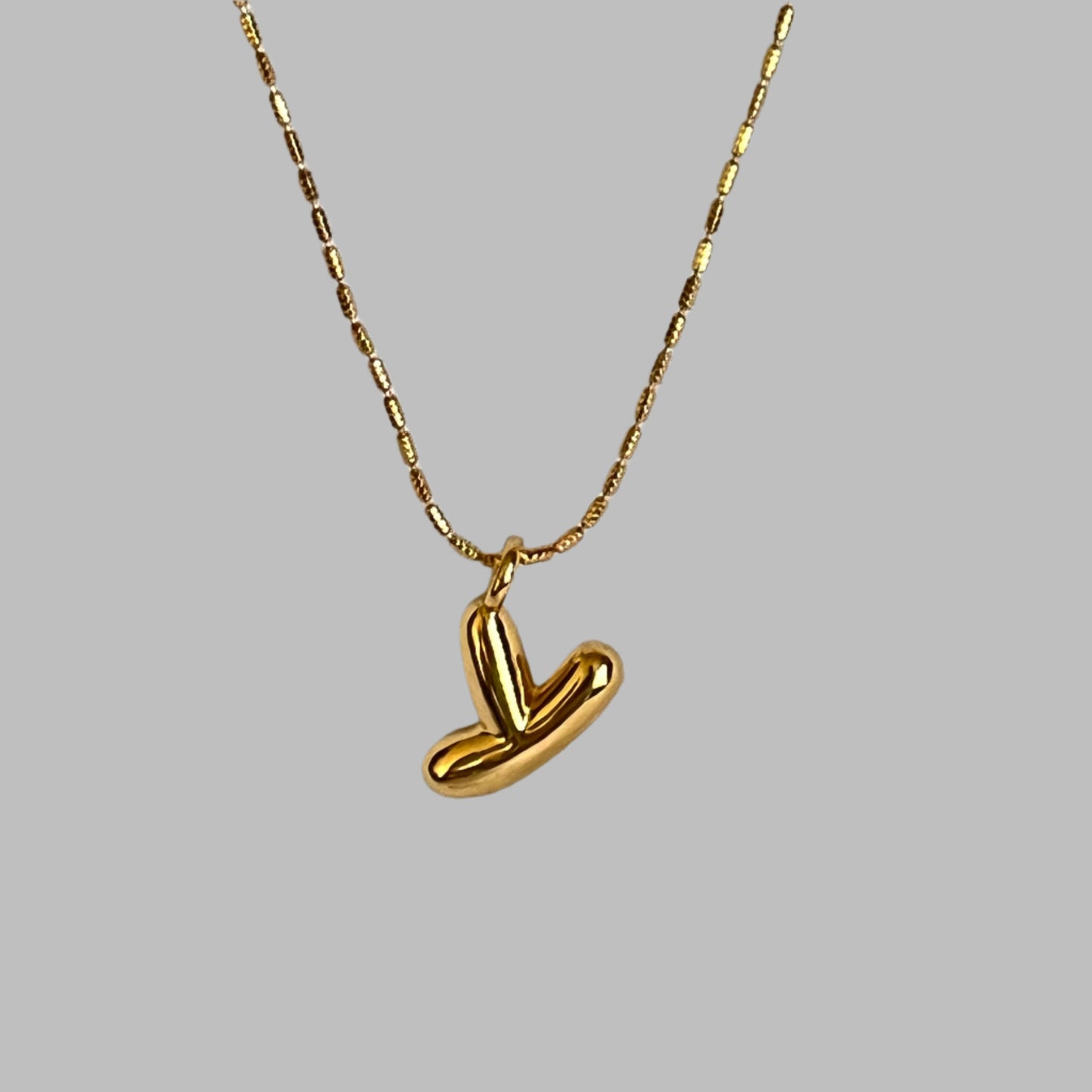 Bubble Letter Necklace - Y