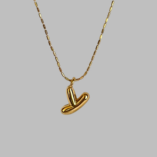 Bubble Letter Necklace - Y