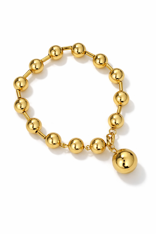 Gold beaded bracelet