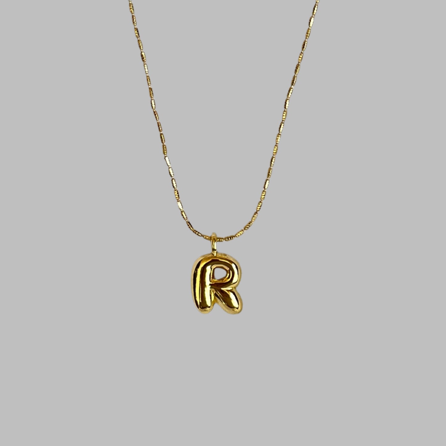 Bubble Letter Necklace - R