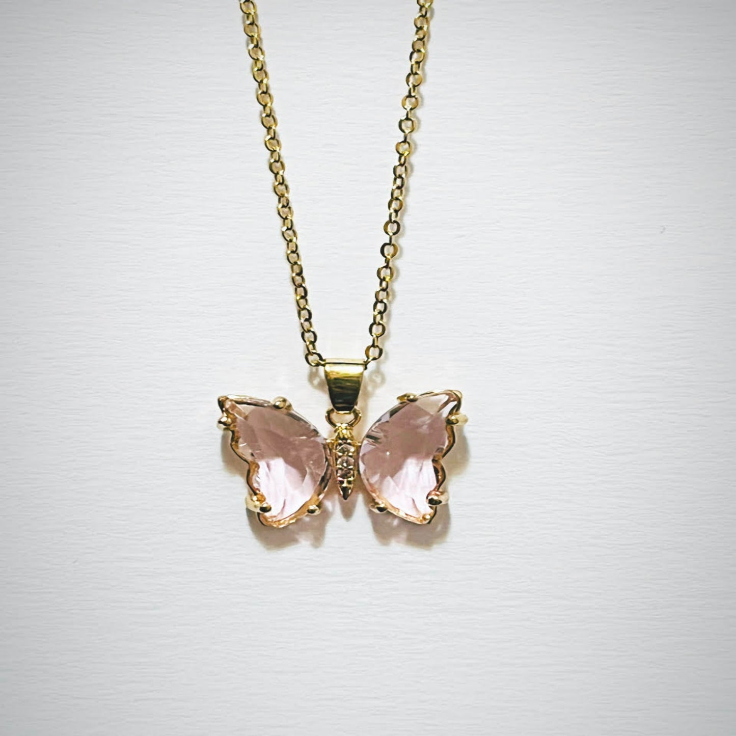 Papillon Necklace (Pink)